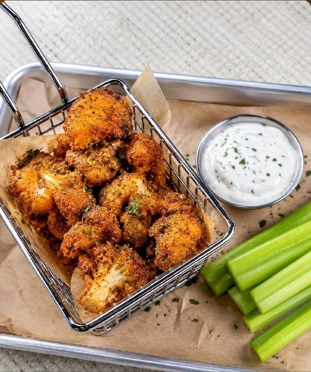 Buffalo Cauliflower Bites.